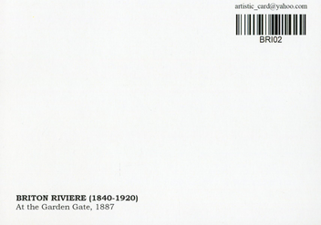  «Открытка Briton Rivière — At the Garden Gate (BRI02)», бренда Artistic Card - фото №2 - миниатюра