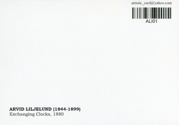 «Открытка Arvid Liljelund — Exchanging Clocks (ALI01)», бренда Artistic Card - фото №2 - миниатюра
