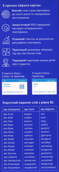 Бумажная книга «500 карток для вивчення німецької мови. Рівень В1» - фото №3 - миниатюра
