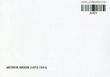 «Открытка Arthur Heyer (1872-1931) (AH01)», бренда Artistic Card - фото №2 - миниатюра