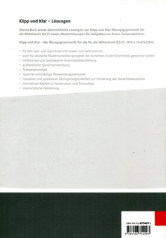Бумажная книга «Klipp und Klar. Lösungen Übungsgrammatik Mittelstufe B2/C1», автор Христиан Фандрих - фото №2 - миниатюра