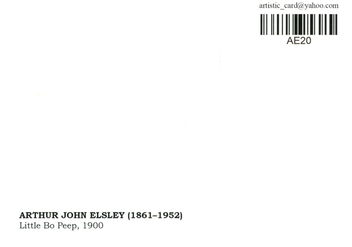  «Открытка Arthur John Elsley — Little Bo Peep (AE20)», бренда Artistic Card - фото №2 - миниатюра