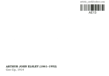  «Открытка Arthur John Elsley — Gee-Up (AE13)», бренда Artistic Card - фото №2 - миниатюра
