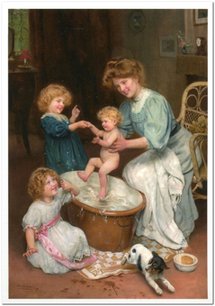  «Открытка Arthur John Elsley — Baby's Bath Time (AE10)», бренда Artistic Card - фото №1 - миниатюра