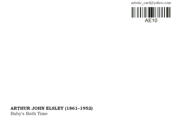  «Открытка Arthur John Elsley — Baby's Bath Time (AE10)», бренда Artistic Card - фото №2 - миниатюра