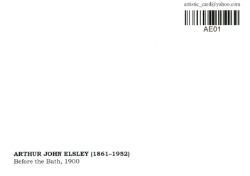«Открытка Arthur John Elsley — Before the Bath (AE01)», бренда Artistic Card - фото №2 - миниатюра