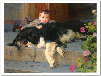 «Листівка Alphonse-Étienne Dinet — Boy with Dog (AD01)», бренду Artistic Card - фото №1 - мініатюра