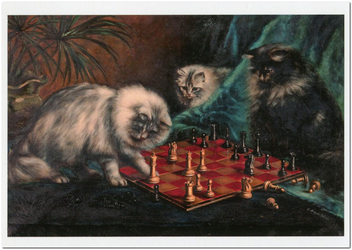  «Открытка Agnes Augusta Talboys — Kittens and Chess (AAT01)», бренда Artistic Card - фото №1 - миниатюра