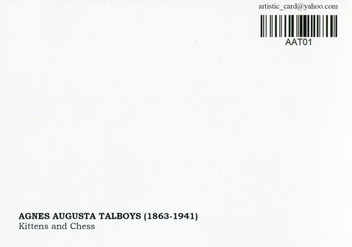  «Открытка Agnes Augusta Talboys — Kittens and Chess (AAT01)», бренда Artistic Card - фото №2 - миниатюра