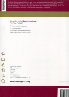 Бумажная книга «Cambridge English Business Preliminary. Past Paper Pack 2011 (BEC) (+ CD-ROM)» - фото №2 - миниатюра