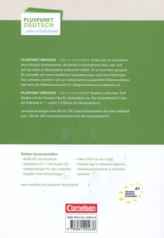 Паперова книга «Pluspunkt Deutsch A1.1. Leben in Deutschland. Deutsch als Fremdsprache. Teilband 1. Kursbuch (+ DVD)», авторів Фридеріке Джин, Іоахим Шоте - фото №2 - мініатюра