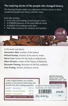 Бумажная книга «Collins Elt Readers — Amazing Scientists. Level 4 » - фото №2 - миниатюра