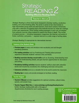Бумажная книга «Strategic Reading 2. Teacher's Manual: Building Effective Reading Skills», автор Линн Бонестил - фото №2 - миниатюра