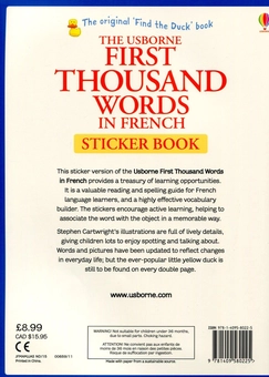Бумажная книга «The Usborne First Thousand Words in French Sticker Book (+наклейки)», автор Хизер Амери - фото №2 - миниатюра