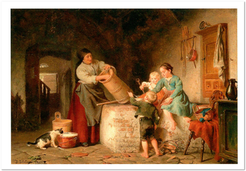 «Листівка Felix Schlesinger - Hard-Working Helpers in the Kitchen (FS06)», бренду Artistic Card - фото №1 - мініатюра