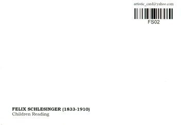 «Открытка Felix Schlesinger - Children Reading (FS02)», бренда Artistic Card - фото №2 - миниатюра