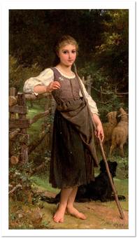  «Открытка Emile Munier - The Shepherdess (EMU11)», бренда Artistic Card - фото №1 - миниатюра