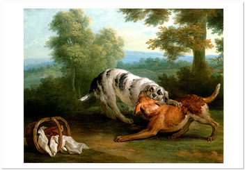  «Открытка Jean-Baptiste Oudry — The Dog Which Carries to His Neck the Diner of His Master (JO02)», бренда Artistic Card - фото №1 - миниатюра