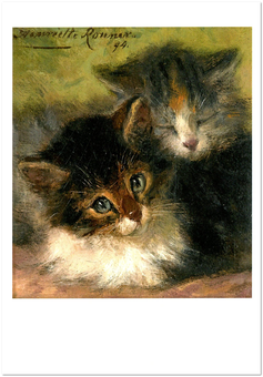 «Открытка Henriette Ronner-Knip — Two Kittens (HRK61)», бренда Artistic Card - фото №1 - миниатюра