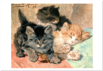  «Открытка Henriette Ronner-Knip — Three Kittens (HRK59)», бренда Artistic Card - фото №1 - миниатюра