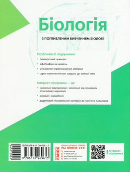 Паперова книга «Біологія. Підручник з поглибленим вивченням. 8 клас», авторів Костянтин Задорожний, Максим Рудич - фото №2 - мініатюра