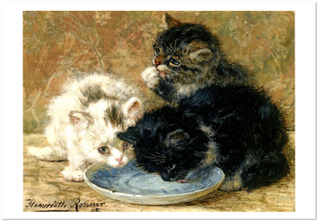 «Открытка Henriette Ronner-Knip — Three Kittens (HRK58)», бренда Artistic Card - фото №1 - миниатюра