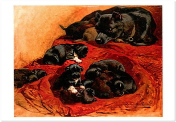 «Открытка Henriette Ronner-Knip — The Proud Mother (HRK57)», бренда Artistic Card - фото №1 - миниатюра