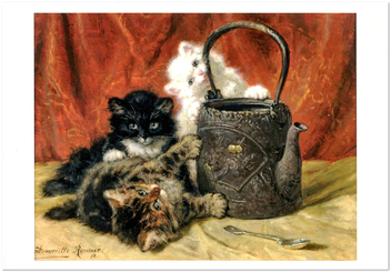 «Открытка Henriette Ronner-Knip — Three Cats Playing With a Teapot (HRK50)», бренда Artistic Card - фото №1 - миниатюра