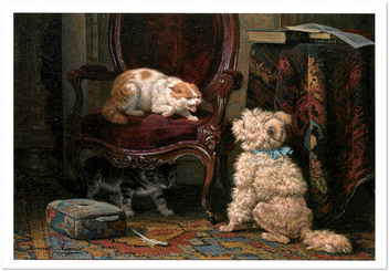 «Открытка Henriette Ronner-Knip — The Uninvited Guest (HRK48)», бренда Artistic Card - фото №1 - миниатюра