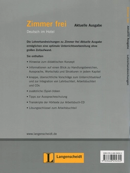 Бумажная книга «Zimmer Frei. Aktuelle Ausgabe: Lehrerhandreichungen», авторов Ульрик Кохен, Николетта Гранди - фото №2 - миниатюра