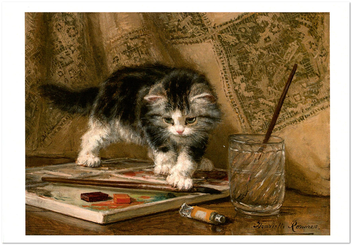 «Открытка Henriette Ronner-Knip — The Young Artist (HRK45)», бренда Artistic Card - фото №1 - миниатюра