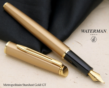  «Чорнильна ручка Waterman Hemisphere Stardust Gold GT (12560)», бренду Waterman - фото №3 - мініатюра