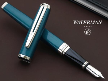  «Перова ручка Waterman Exception Slim Green Lacquer ST (11 032)», бренду Waterman - фото №5 - мініатюра
