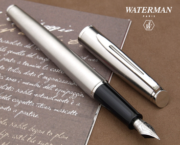 «Перьевая ручка Waterman Hemisphere Stainless Steel CT (12 004)», бренда Waterman - фото №3 - миниатюра
