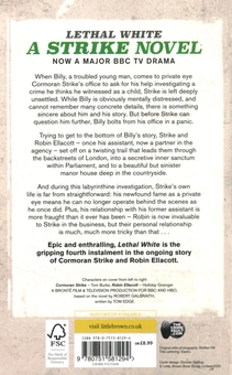 Бумажная книга «Lethal White. Cormoran Strike. Book 4», автор Роберт Гэлбрейт - фото №2 - миниатюра