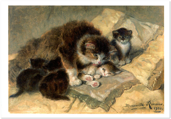  «Открытка Henriette Ronner-Knip — Motherly Pride (HRK30)», бренда Artistic Card - фото №1 - миниатюра