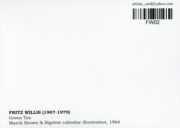  «Открытка Fritz Willis — Green Tea (FW02)», бренда Artistic Card - фото №2 - миниатюра