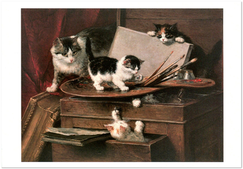  «Открытка Henriette Ronner-Knip — Beginners (HRK27)», бренда Artistic Card - фото №1 - миниатюра