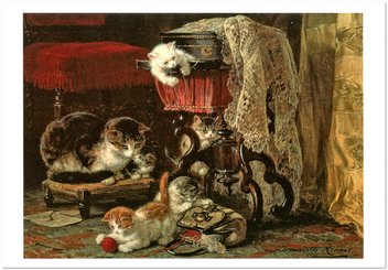  «Открытка Henriette Ronner-Knip — Evil Cat (HRK23)», бренда Artistic Card - фото №1 - миниатюра