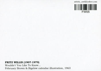  «Открытка Fritz Willis — Wouldn't You Like To Know... (FW05)», бренда Artistic Card - фото №2 - миниатюра