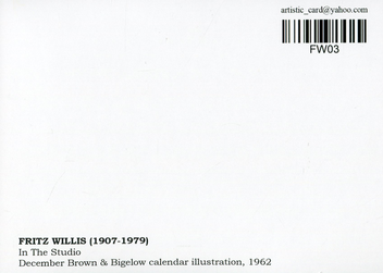  «Открытка Fritz Willis — In The Studio (FW03)», бренда Artistic Card - фото №2 - миниатюра