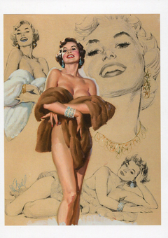  «Открытка Al Buell — Glamour Pin-Up Study (AB01)», бренда Artistic Card - фото №1 - миниатюра