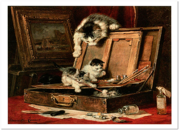 «Открытка Henriette Ronner-Knip - The Artist's Paint Box (HRK14)», бренда Artistic Card - фото №1 - миниатюра