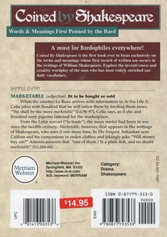 Бумажная книга «Coined by Shakespeare: Words and Meanings First Penned by the Bard», автор Джефф МакКвин - фото №2 - миниатюра