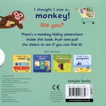 Паперова книга «I thought I saw a... Monkey!», автор Лідія Ніколз - фото №4 - мініатюра