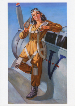 «Открытка Edward D'Ancona — Aviatrix (ED01)», бренда Artistic Card - фото №1 - миниатюра