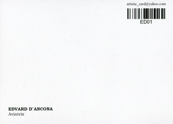 «Открытка Edward D'Ancona — Aviatrix (ED01)», бренда Artistic Card - фото №2 - миниатюра