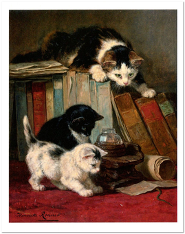  «Открытка Henriette Ronner-Knip - Watching the Prey (HRK07)», бренда Artistic Card - фото №1 - миниатюра