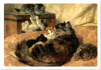«Открытка Henriette Ronner-Knip - Mother's Love (HRK06)», бренда Artistic Card - фото №1 - миниатюра