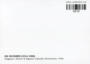 «Открытка Gil Elvgren — Doggone!, Brown & Bigelow calendar illustration, 1946 (GE19)», бренда Artistic Card - фото №2 - миниатюра